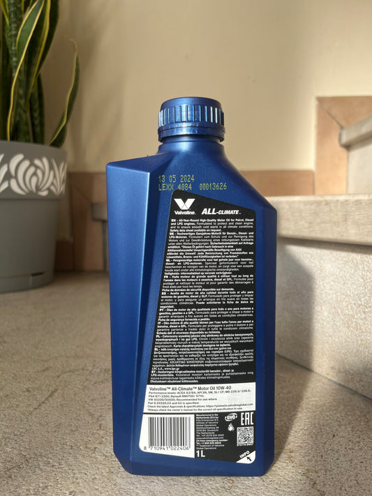 Olio Valvoline 10W-40 All-climate
